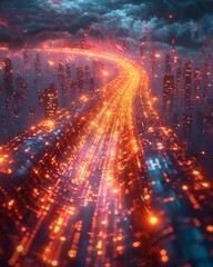 Obraz premium An abstract technology concept backdrop, cyber security, data protection against hackers. 