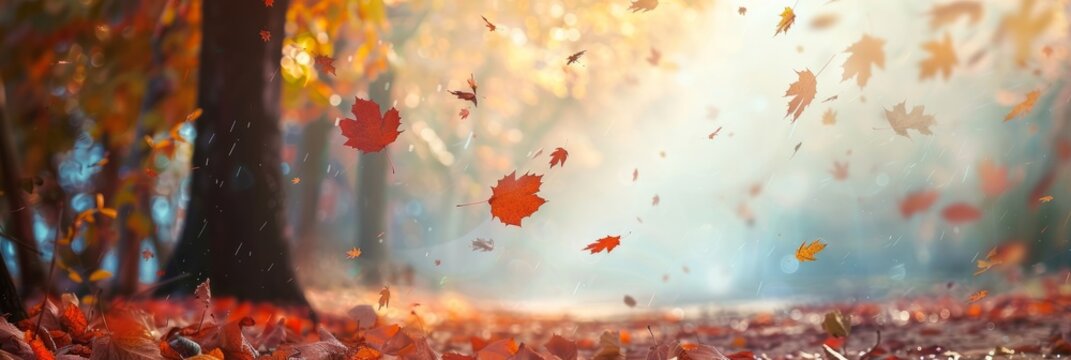 First Day of Fall Concept with copy space area for text. Beautiful background