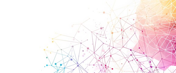 Abstract Geometric Background with Network of Connection Dots