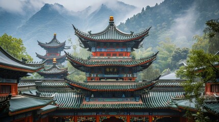 Fototapeta premium A series of photographs capturing the stunning architecture and landscapes of different countries showcasing the unique beauty and diversity of each culture.