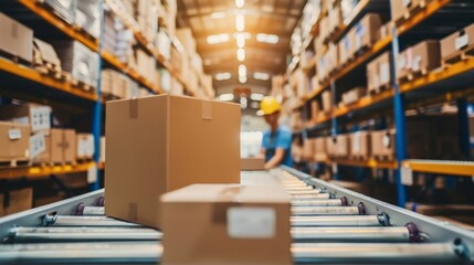 Obraz premium Time Management: Showing a person organizing delivery schedules and tracking product shipments to ensure punctual arrivals