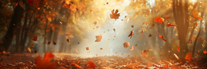 First Day of Fall Concept with copy space area for text. Beautiful background