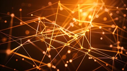 Fototapeta premium Abstract Glowing Data Network with Connecting Dots and Lines