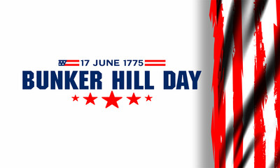 Vector Illustration of bunker hill day. The Battle of Bunker Hill was fought on June 17, 1775.