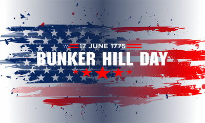 Vector Illustration of bunker hill day. The Battle of Bunker Hill was fought on June 17, 1775.