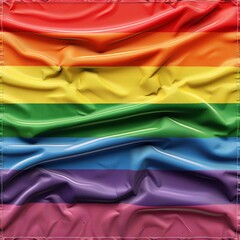 A rainbow lgbtq pride flag in vibrant colors. 
