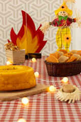 mesa de doces de festa junina