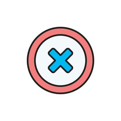 Obraz premium Prohibition icon design with white background stock illustration