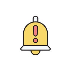 Notification icon design with white background stock illustration