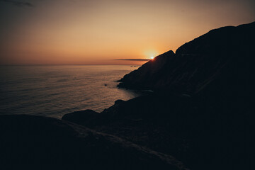 beautiful sunset from the road
