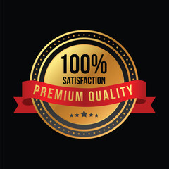 Satisfaction guarantee 100% Customer Service badge collection
