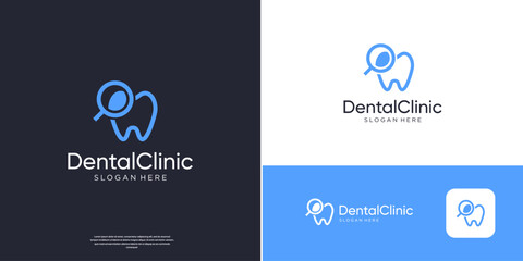 Find dental clinic logo design template.