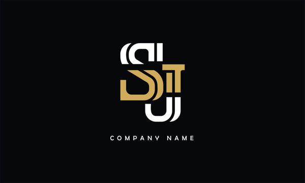 SJ, JS, S, J Abstract Letters Logo Monogram