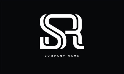 SR, RS, S, R Abstract Letters Logo Monogram