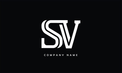 SV, VS, S, V Abstract Letters Logo Monogram