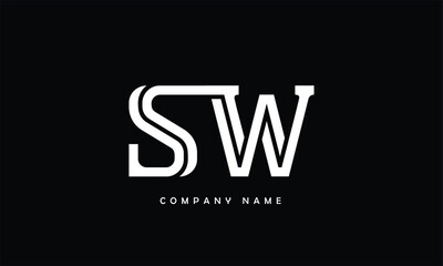 SW, WS, S, W Abstract Letters Logo Monogram