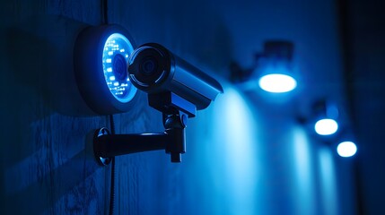Fototapeta premium Security CCTV camera in office building