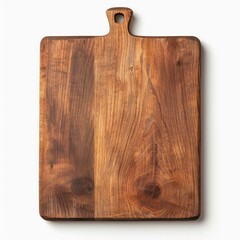 wooden plaque in dark wood isolated on a white background