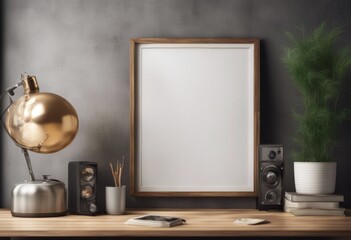 background poster render interior 3d mock illustration frame hipster three dimensional advertising apartment art banner bed bedding board brand business card concept cool design dream elegance