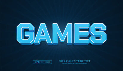 Games text effect, editable font effect