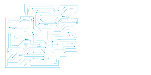 Vectors Technology digital circuit board background. High-tech connection system on a white background.