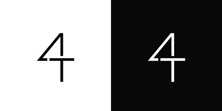 Unique and Modern 4T logo design