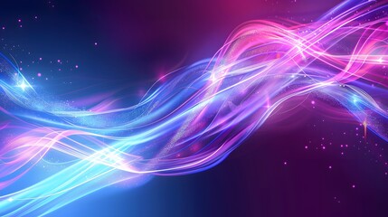 Fototapeta premium Abstract blue and purple dynamic background .Futuristic vivid neon swirl lines. Light effect.