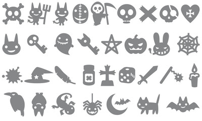 Spooky Halloween glyph bundle