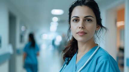 Fototapeta premium Female Doctor Standing in Hospital