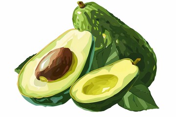 wpap pop art. avocado fruit illustration