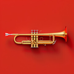 Obraz premium trumpet isolated on white