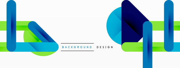 Colorful lines with shadows. Geometric background design. Vector Illustration For Wallpaper, Banner, Background, Card, Book Illustration, landing page