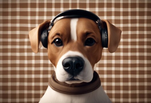 face chat mask filter animal background effect dog nose olated decoration video ears elements 3d character dog brown photo selfie checkered - Powered by Adobe