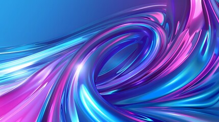 Abstract blue and purple dynamic background .Futuristic vivid neon swirl lines. Light effect.