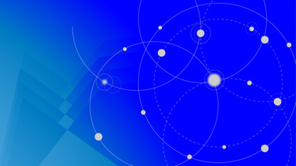 Geometric Circuit connect lines and dots, Network technology and Connection social network concept background.