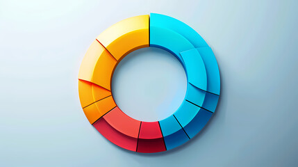 Obraz premium Circle chart design template for creating vector image