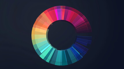 Obraz premium Circle chart design template for creating vector image