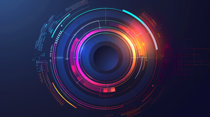 Obraz premium Circle chart design template for creating vector image