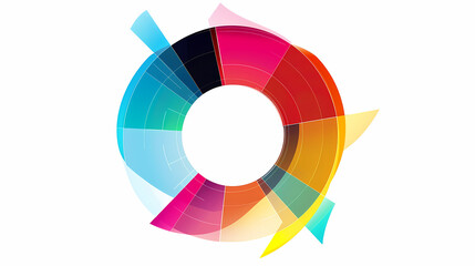 Obraz premium Circle chart design template for creating vector image