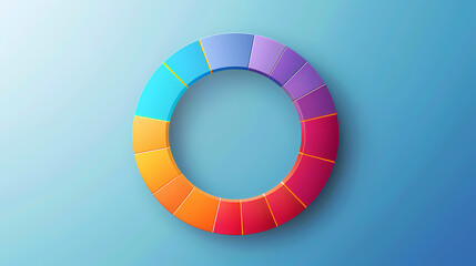 Obraz premium Circle chart design template for creating vector image