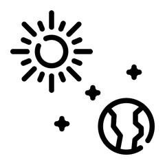 cosmic radiation line icon