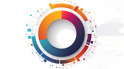 Obraz premium Circle chart design template for creating vector image