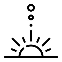 solar system line icon