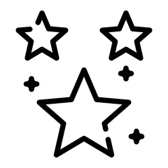 starry sky line icon