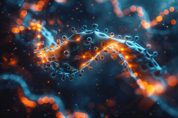 3d abstract virus close up background
