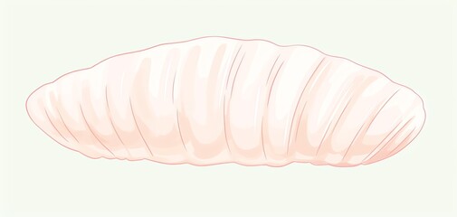 Illustration of a perfectly baked croissant with a golden-brown crust, showcasing detailed layers. Ideal for bakery and breakfast themed projects.