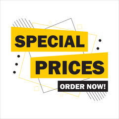 Obraz premium Special Prices Sale Store Banner Vector Element