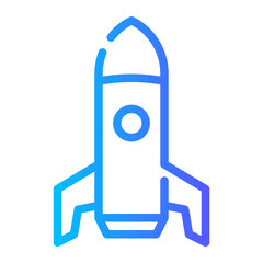 space shuttle gradient icon