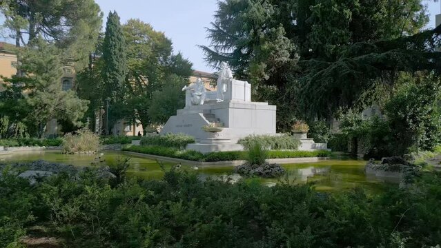 City of Bergamo Gaetano Donizetti Monument near the Gaetano Donizetti Theatre