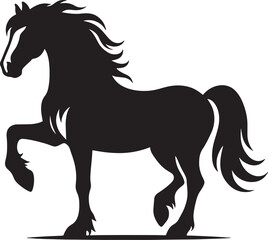 black horse silhouette